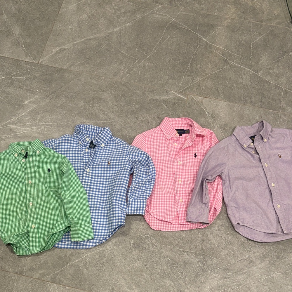 4 Polo Ralph Lauren 2T Dress Shirts
